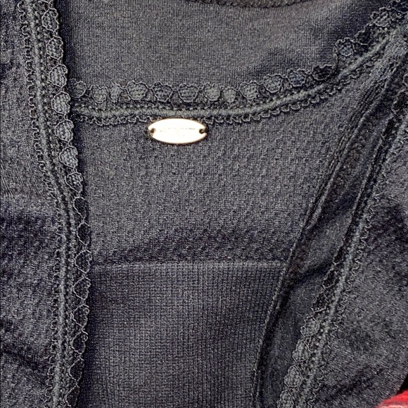 Small Jessica Simpson Sports Bra Stretchy Crop Tank Top Bralette Black - Picture 7 of 11